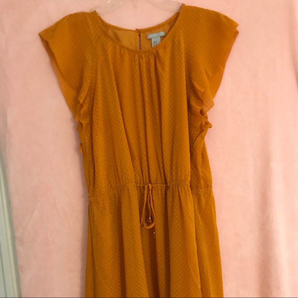 H&M flutter sleeve midi dress